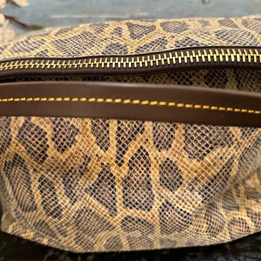 Dooney & Bourke Sloan Hobo Python Snakeskin Embossed Leather Large Handbag - Picture 8 of 16